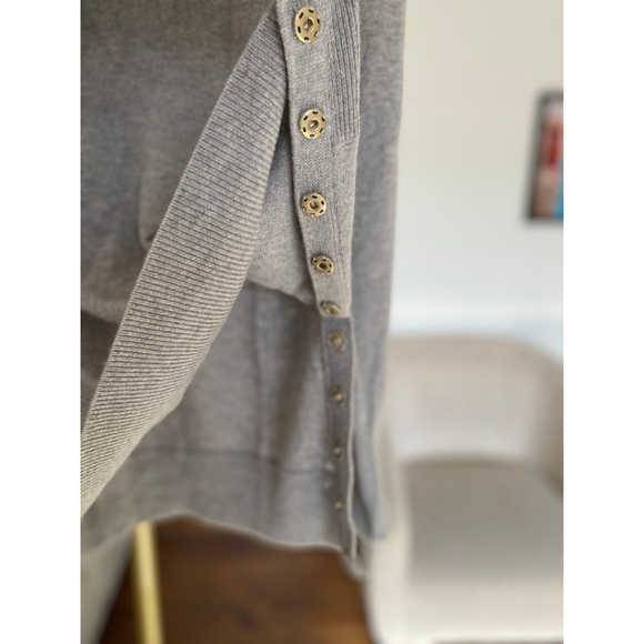 Jcrew Gray Cashmere Turtleneck Sweater Quiet Luxury Old Money Minimalist S - Picture 5 of 6